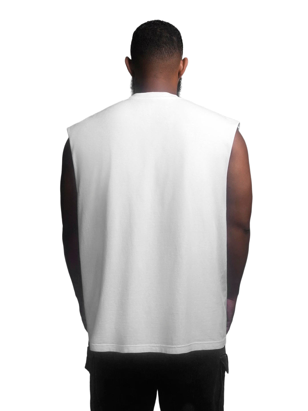 Person in White I love Jesus Muscle Tank