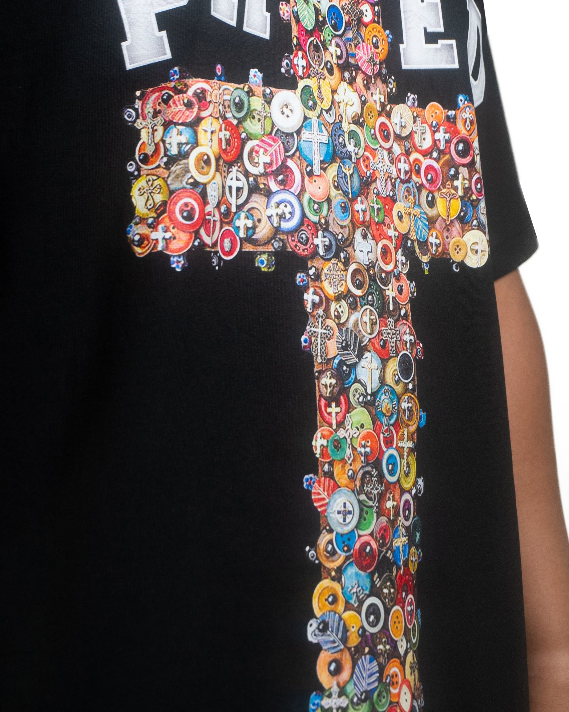 Prayed Cross Button Unisex T-Shirt