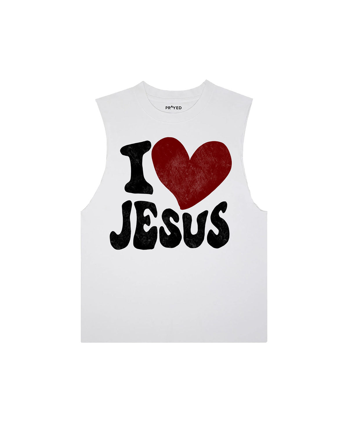White I love Jesus Muscle Tank